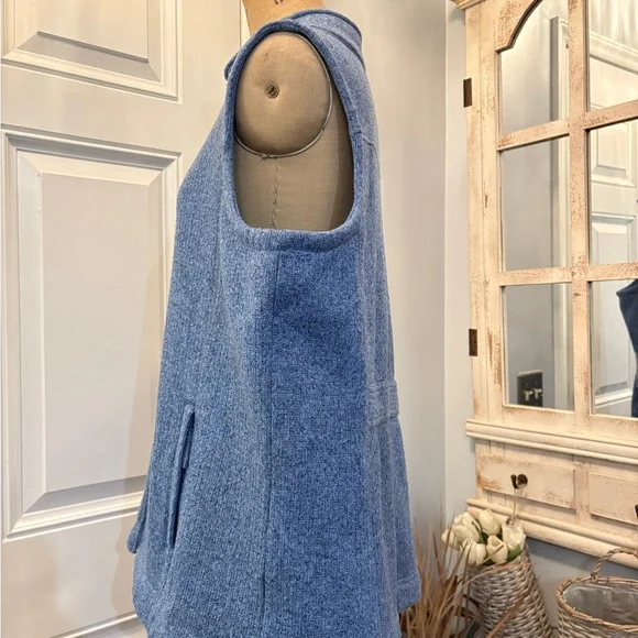 T‎ by Talbots Blue Women's Zip Vest 2XP Chic Layering Piece - Picture 3 of 10